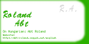 roland abt business card